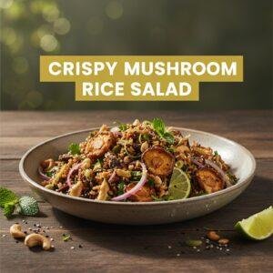 Crispy Mushroom Rice Salad