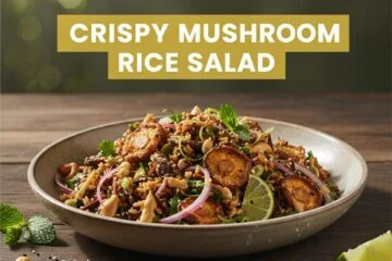 Crispy Mushroom Rice Salad