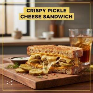 Crispy Pickle Cheese Sandwich