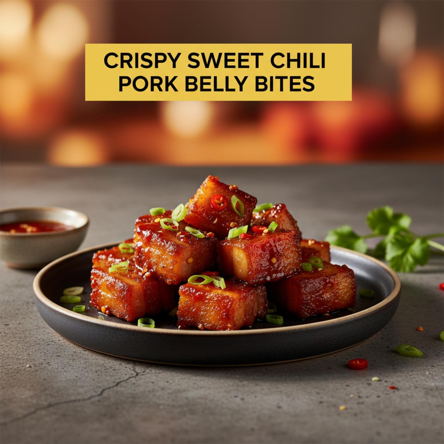 Crispy Sweet Chili Pork Belly Bites