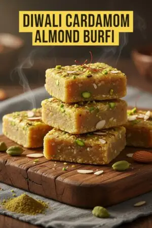 Diwali Cardamom Almond Burfi