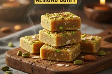Diwali Cardamom Almond Burfi