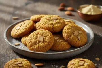 Easy Besan Almond Cookies