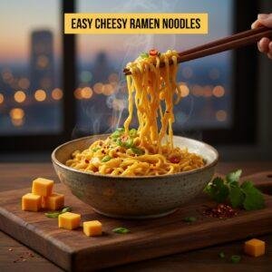 Easy Cheesy Ramen Noodles