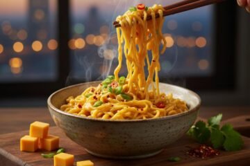 Easy Cheesy Ramen Noodles