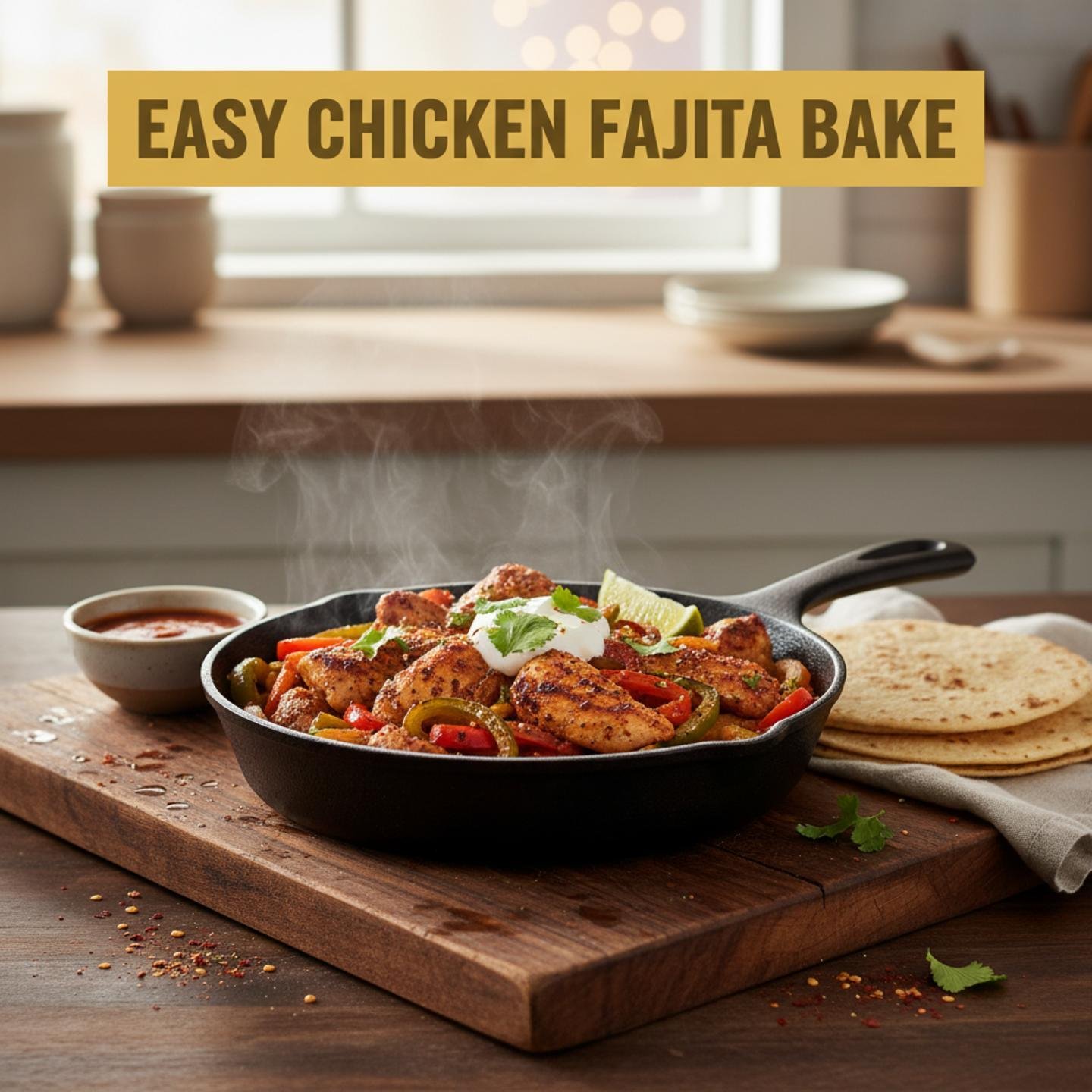 Easy Chicken Fajita Bake