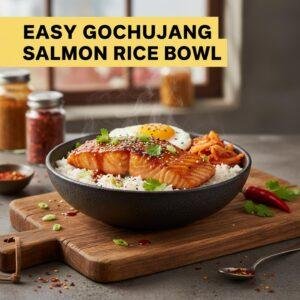 Easy Gochujang Salmon Rice Bowl