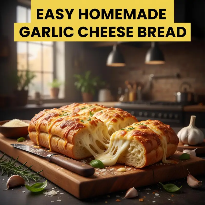 Easy Homemade Garlic Cheese Bread