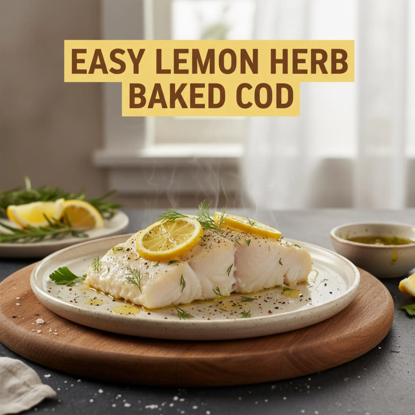 Easy Lemon Herb Baked Cod