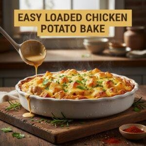 Easy Loaded Chicken Potato Bake