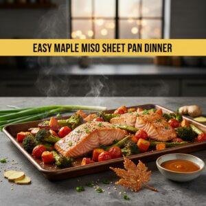 Easy Maple Miso Sheet Pan Dinner
