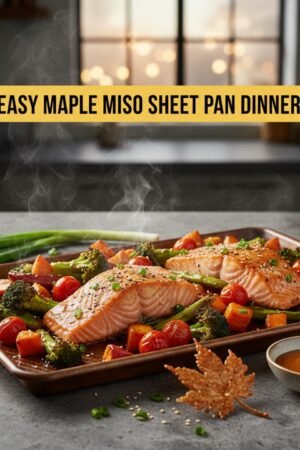 Easy Maple Miso Sheet Pan Dinner