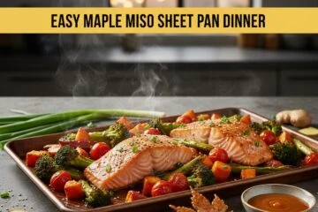 Easy Maple Miso Sheet Pan Dinner