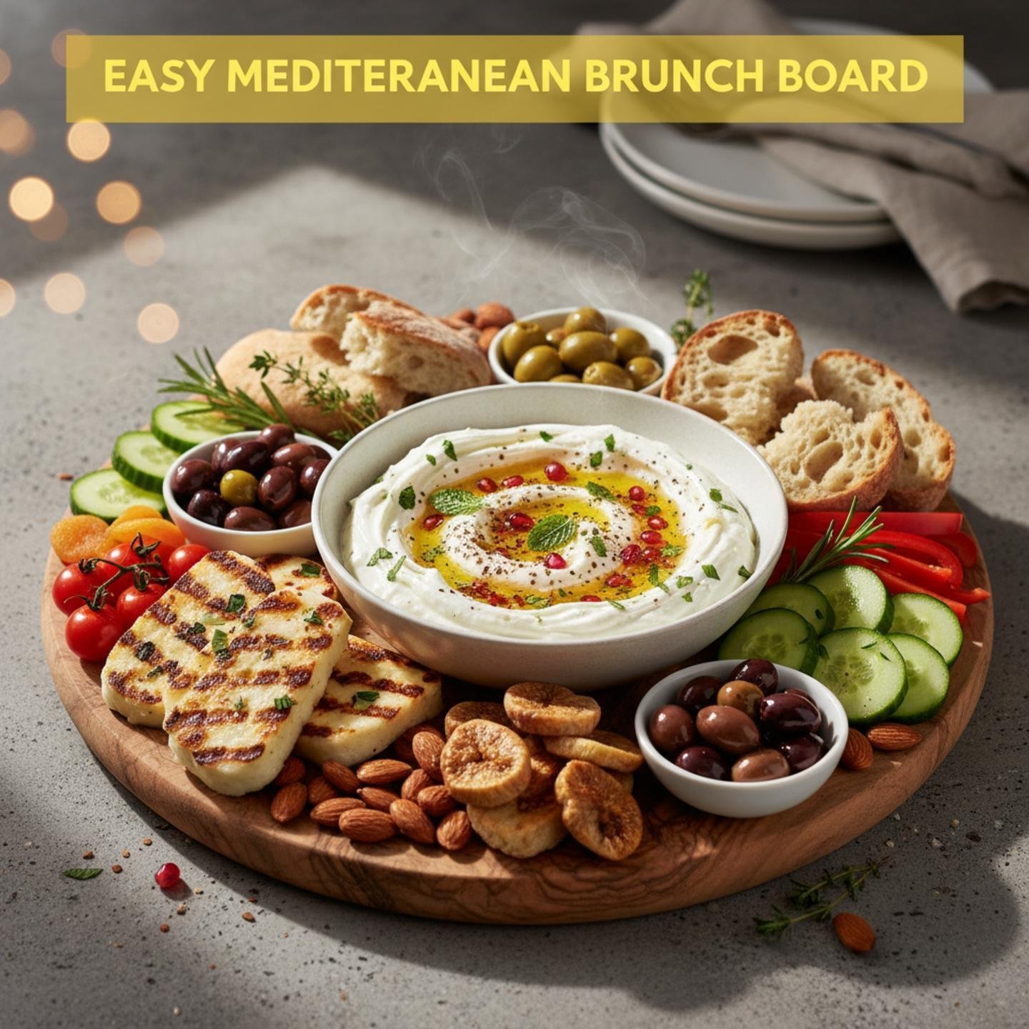 Easy Mediterranean Brunch Board