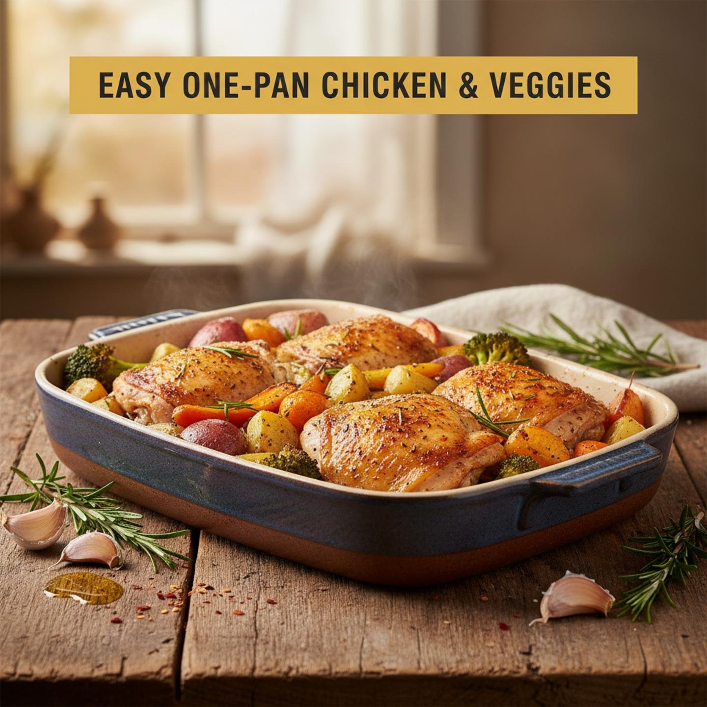 Easy One-Pan Chicken & Veggies