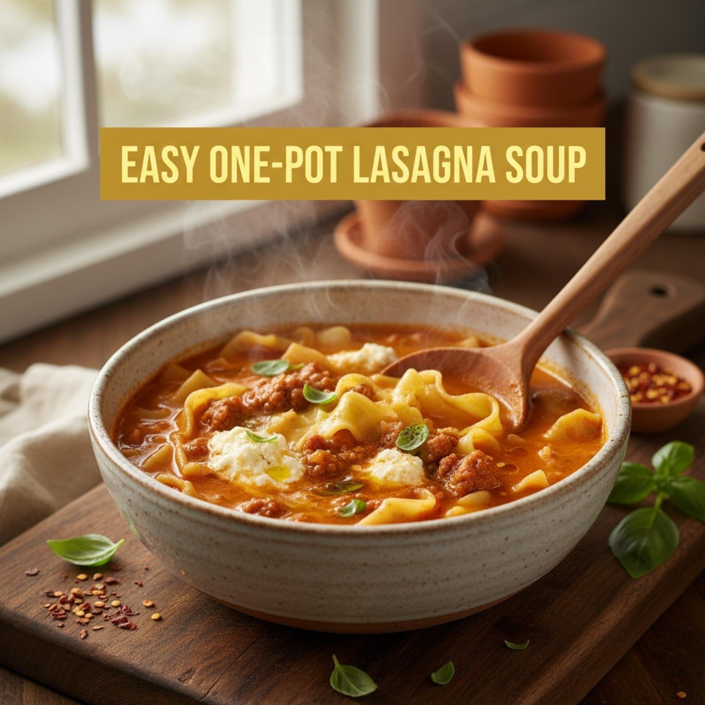 Easy One-Pot Lasagna Soup