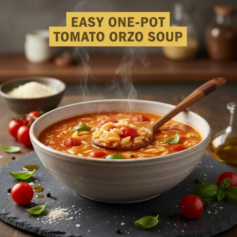 Easy One-Pot Tomato Orzo Soup