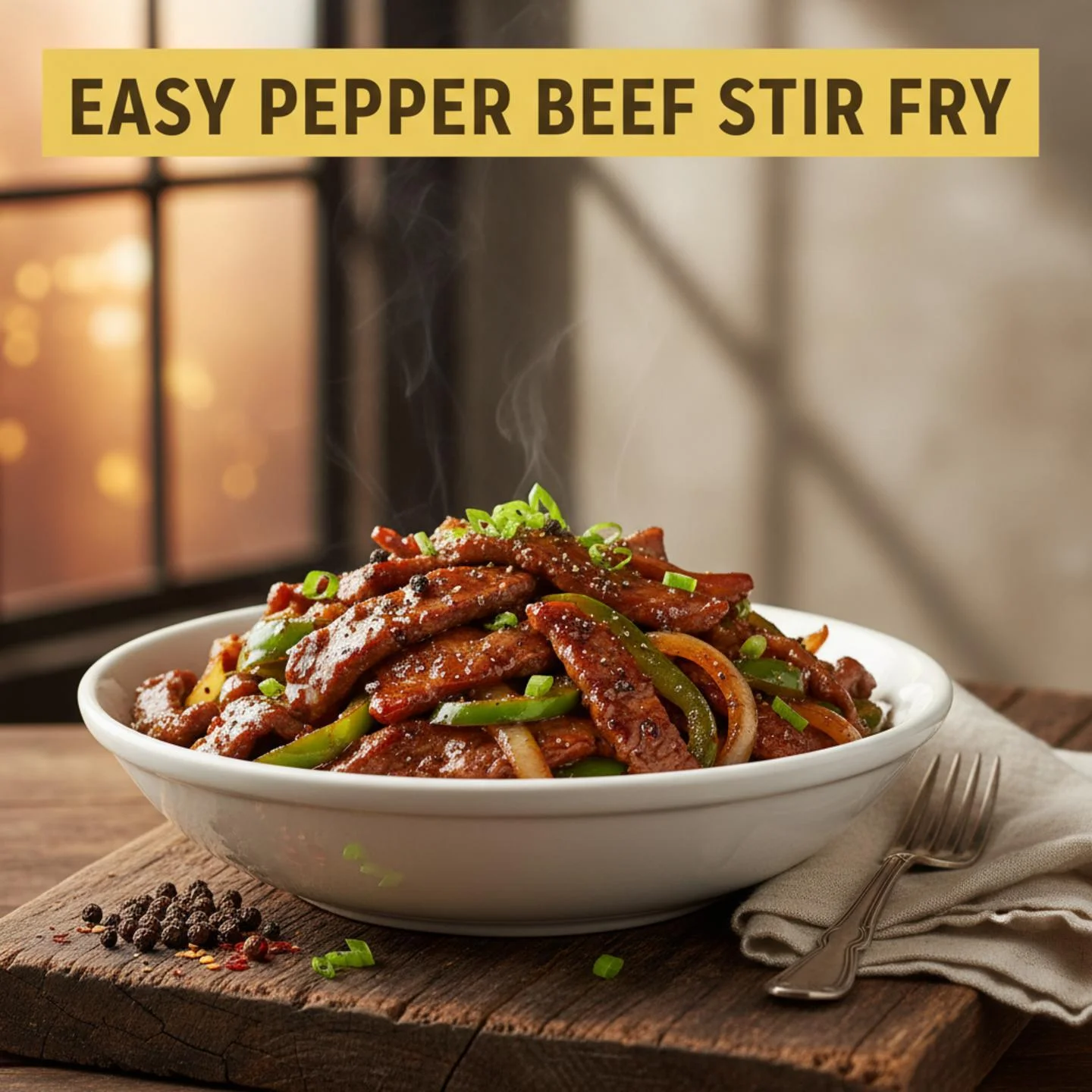 Easy Pepper Beef Stir Fry