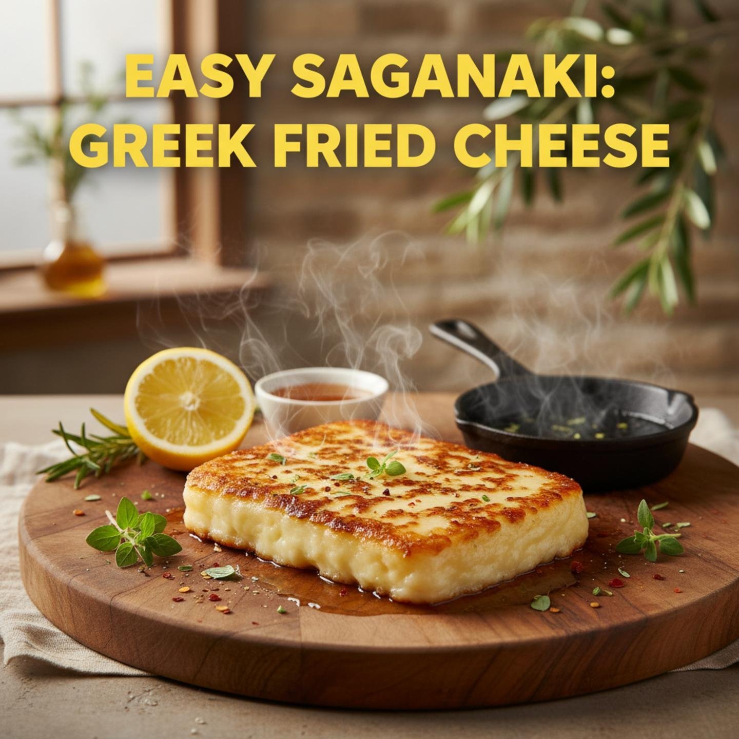 Easy Saganaki: Greek Fried Cheese