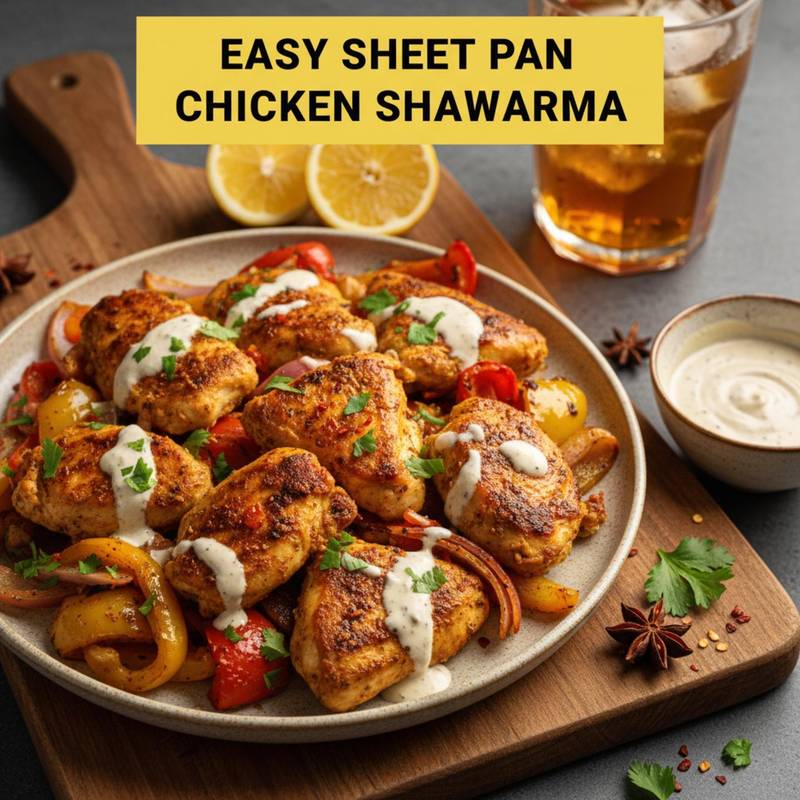 Easy Sheet Pan Chicken Shawarma