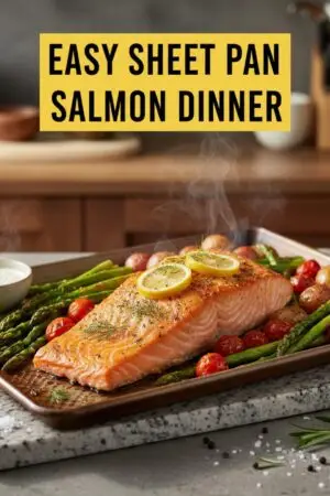 Easy Sheet Pan Salmon Dinner