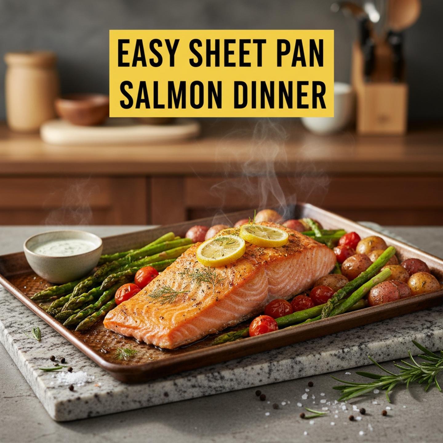 Easy Sheet Pan Salmon Dinner