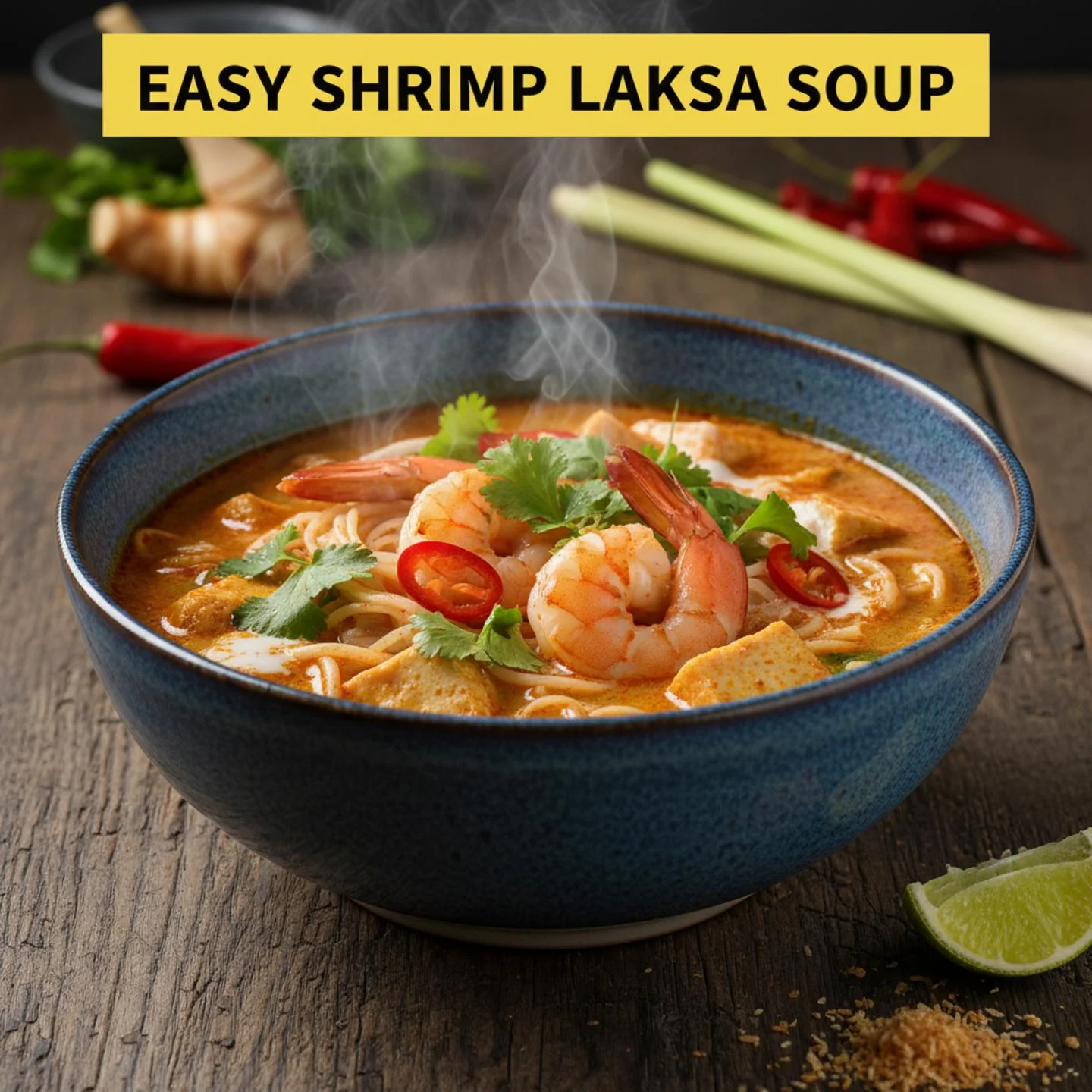Easy Shrimp Laksa Soup