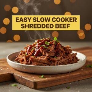Easy Slow Cooker Shredded Beef