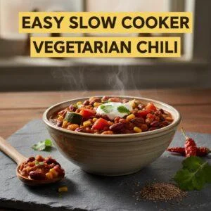 Easy Slow Cooker Vegetarian Chili