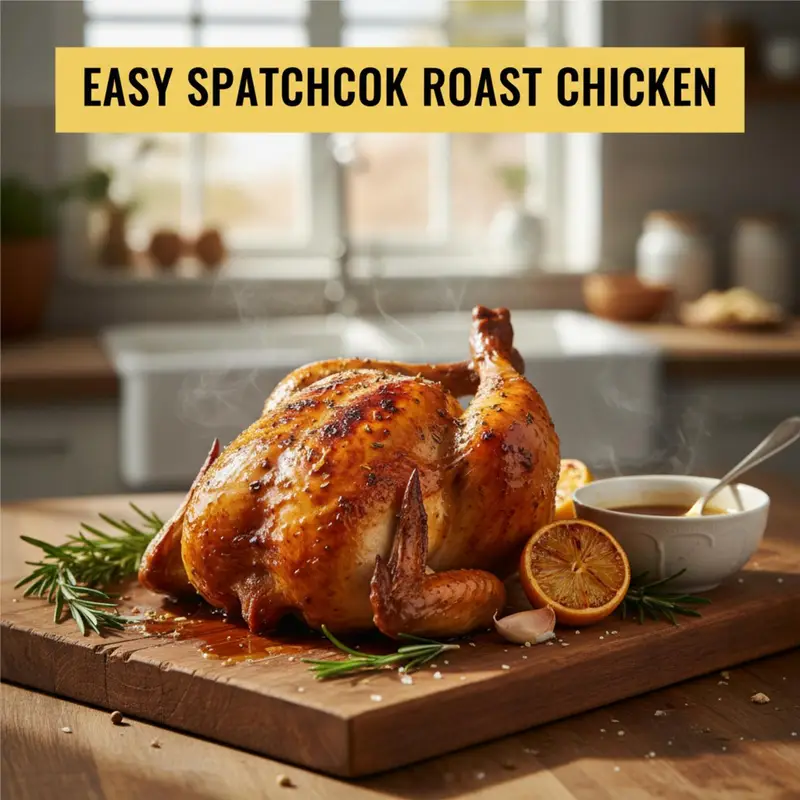 Easy Spatchcock Roast Chicken