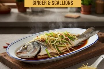 Easy Steamed Fish with Ginger & Scallions