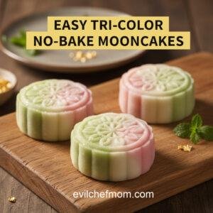 Easy Tri-Color No-Bake Mooncakes