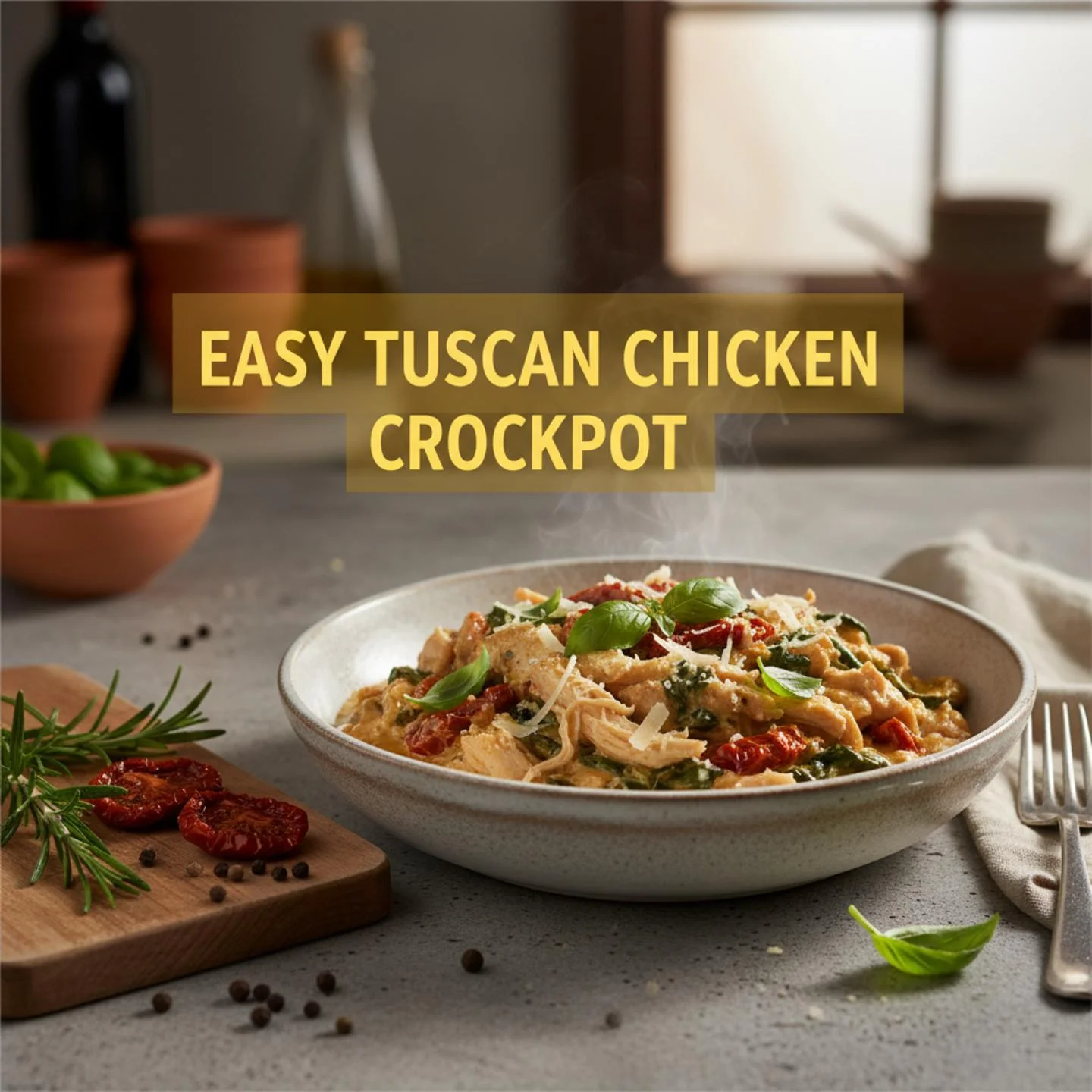 Easy Tuscan Chicken Crockpot