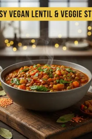 Easy Vegan Lentil & Veggie Stew