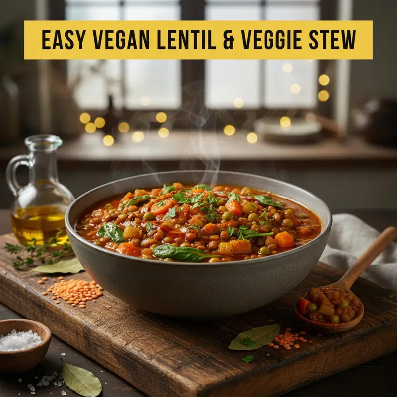 Easy Vegan Lentil & Veggie Stew