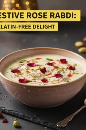 Festive Rose Rabdi: Gelatin-Free Delight