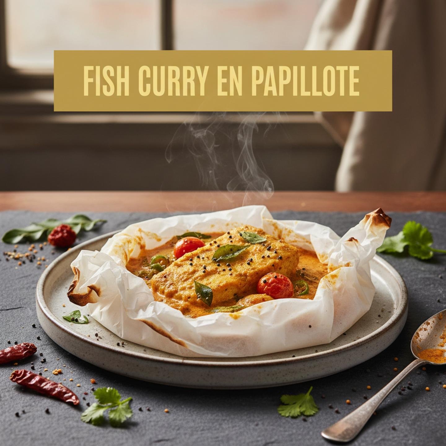 Fish Curry en Papillote