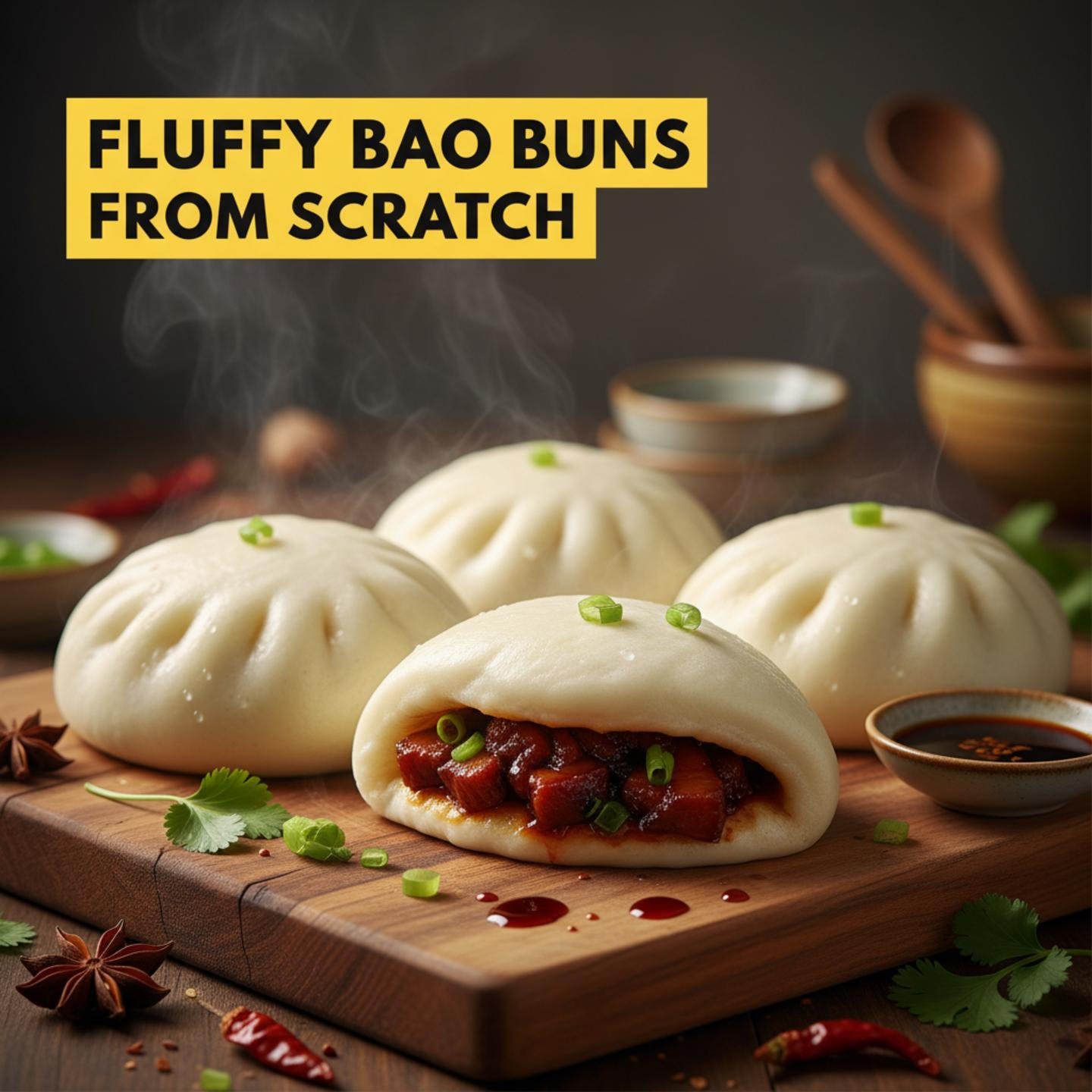 Fluffy Bao Buns From Scratch
