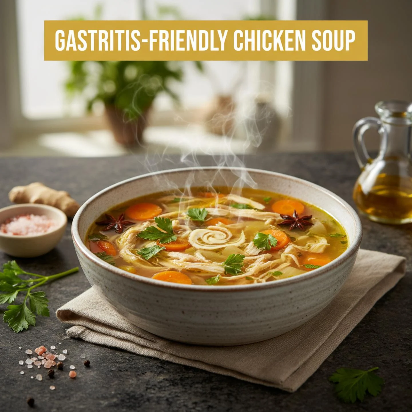 Gastritis-Friendly Chicken Soup