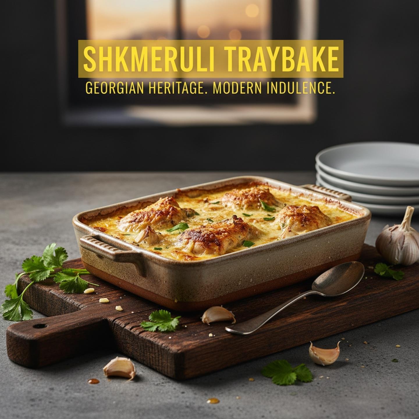 Georgian Shkmeruli Traybake