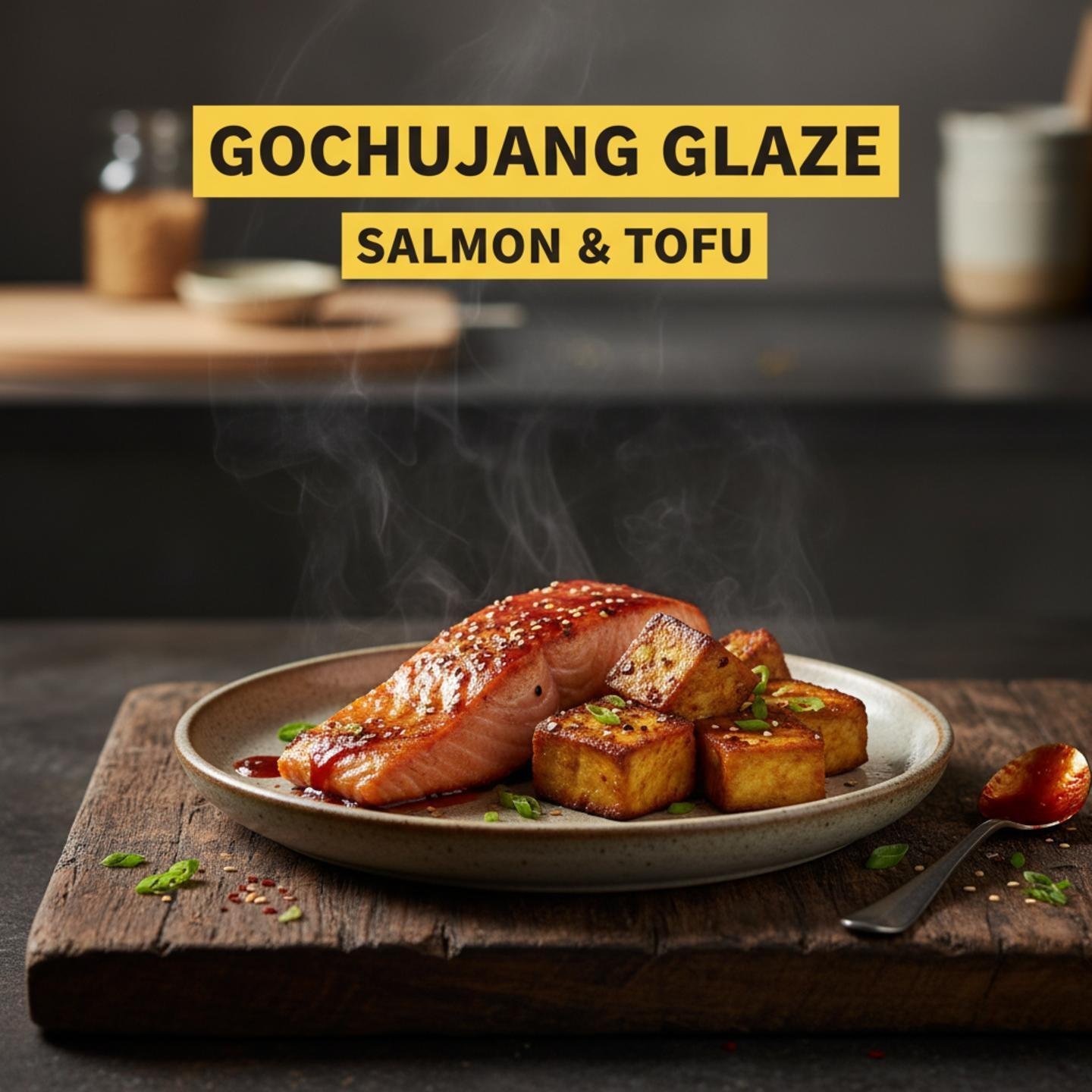 Gochujang Glaze: Salmon & Tofu