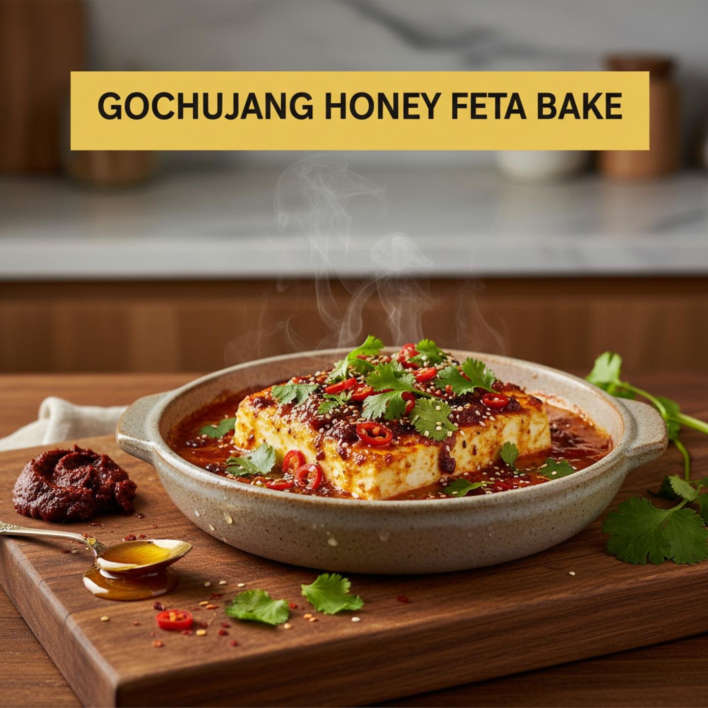 Gochujang Honey Feta Bake