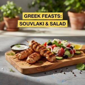 Greek Feasts: Souvlaki & Salad