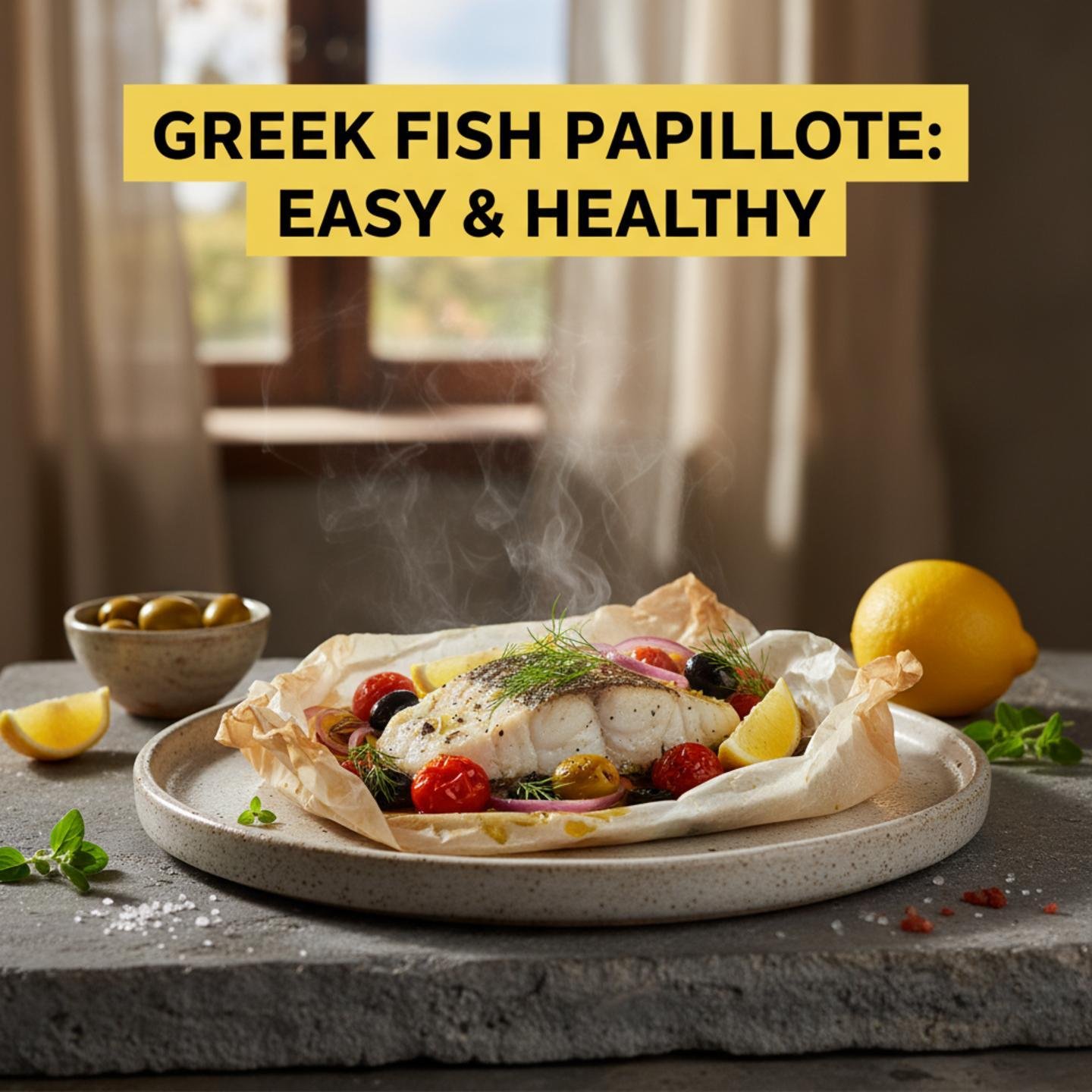 Greek Fish Papillote: Easy & Healthy