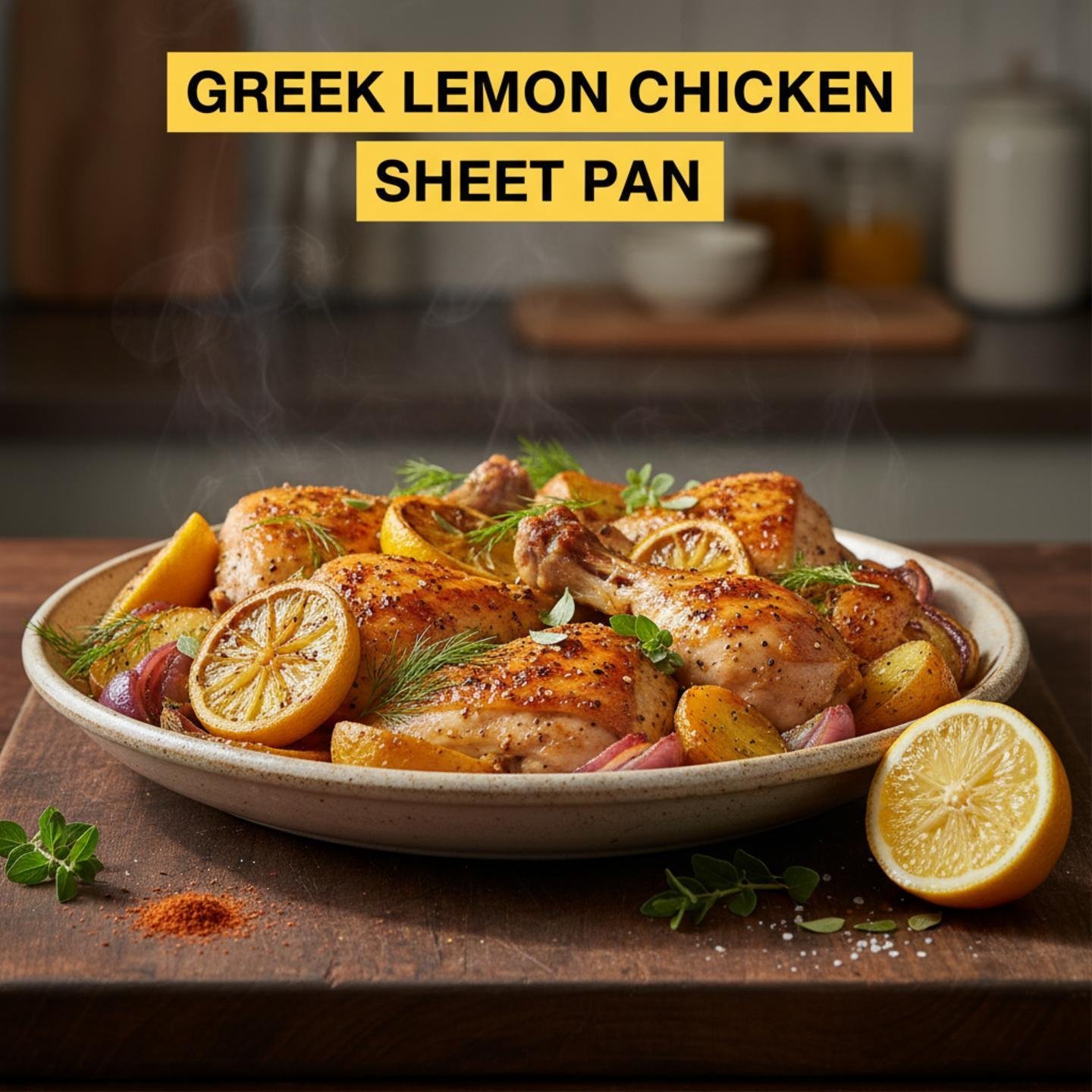 Greek Lemon Chicken Sheet Pan