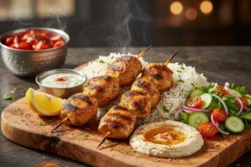 Grilled Chicken Kebab Platter