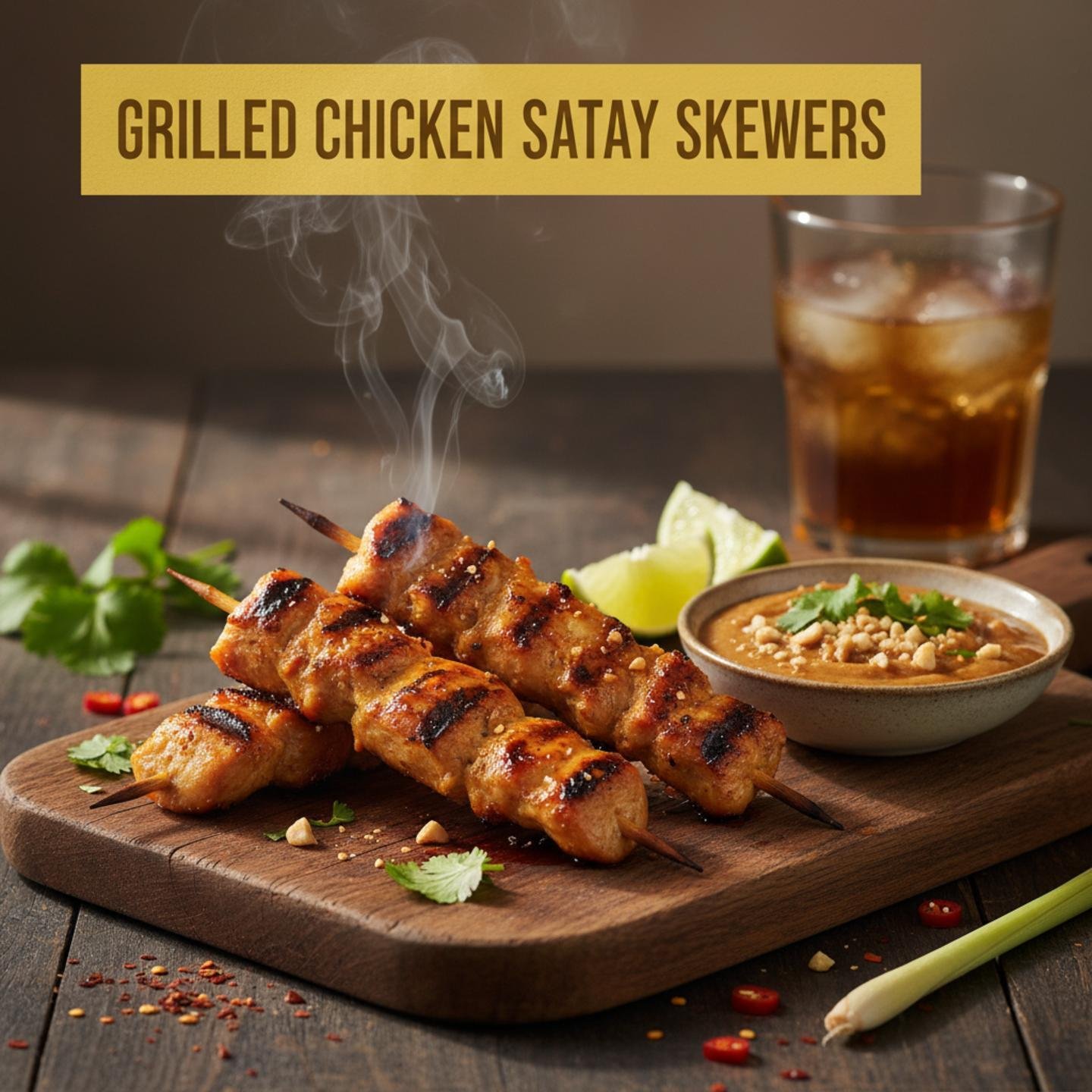 Grilled Chicken Satay Skewers