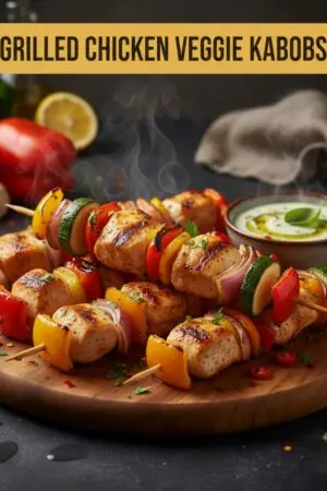 Grilled Chicken Veggie Kabobs