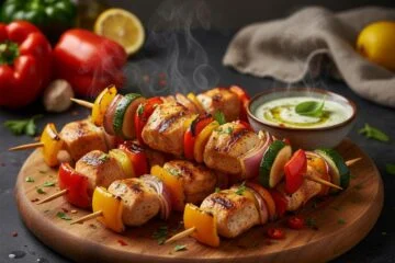 Grilled Chicken Veggie Kabobs