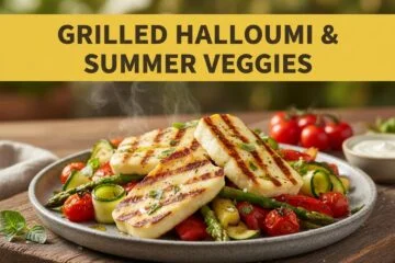 Grilled Halloumi & Summer Veggies